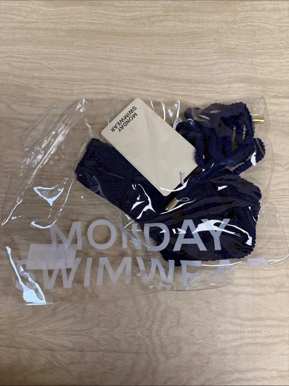 MONDAY SWIMWEAR HANALEI BOTTOM MIDNIGHT CRINKLE - M